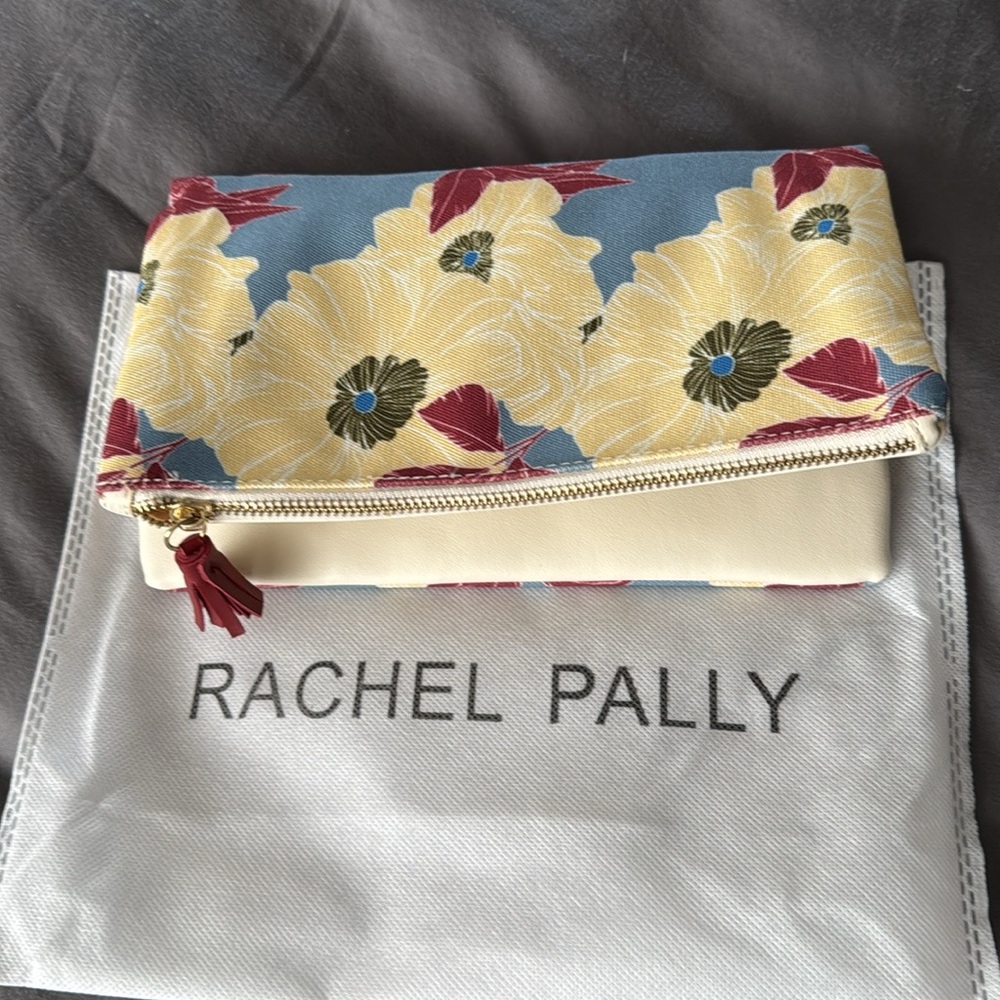 Rachel Pally Reversible Cream and Floral Clutch
